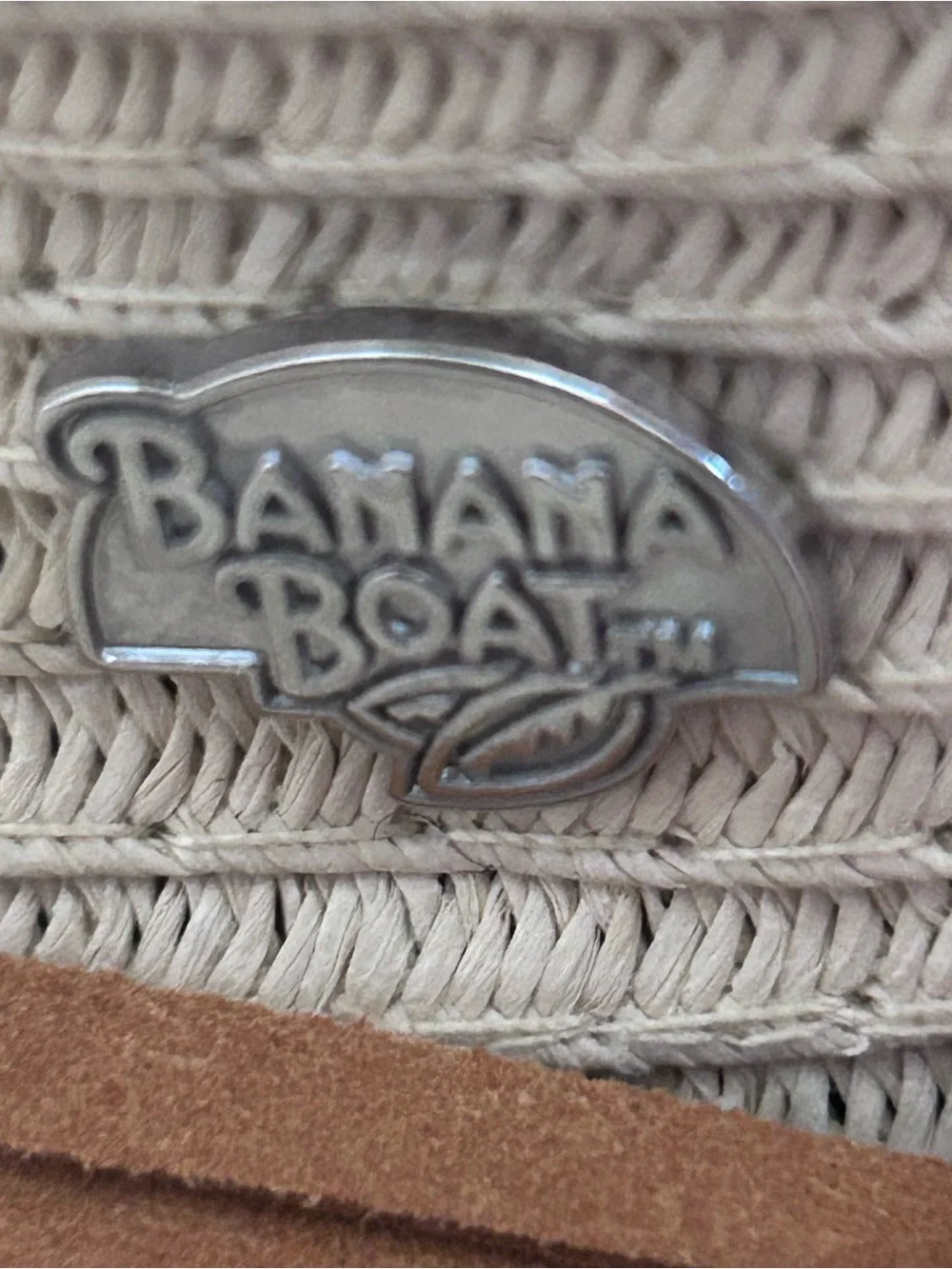 Banana Boat EUC Wide Brim Sun Hat Straw-Style 100% Paper Adjustable Chin Strap